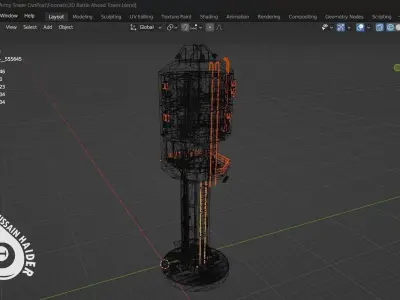 Power Station Low-poly 3D model