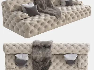 Beige sofa 3D model