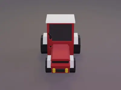 Tractor Low-poly 3D model