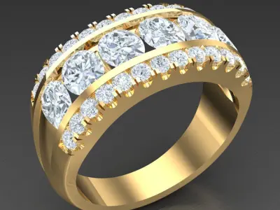 Luxury Men Rings Designs 6MR015 3D print model