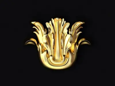 Central decor ornament for furniture 3D model 267