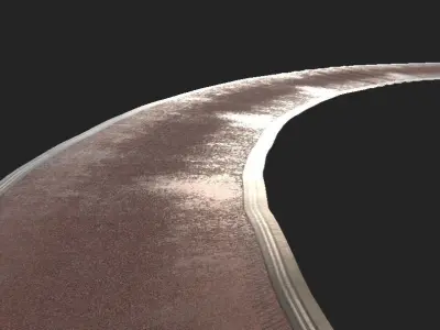 Floor Carpet Curved Low-poly 3D model