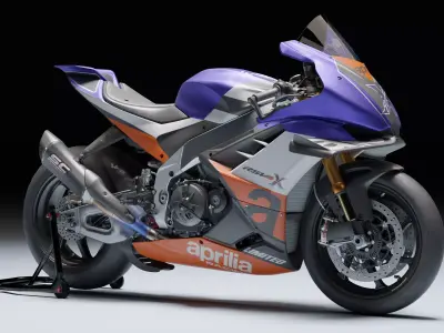Aprilia RSV4 XTrenta 2022 Low-poly 3D model