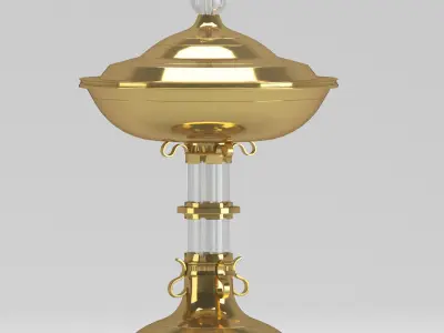 Decoration 19 gold cup 3D model
