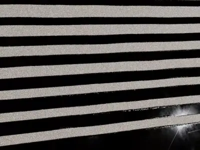 Black and White Striped Metal Texture PBR Seamless Texture