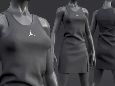 Nike Womens Tank Dress 3D model