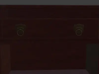Bookshelf bookcase with shelves and drawers Free low-poly 3D model