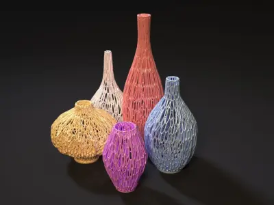 Set of decorative vases 3D print model