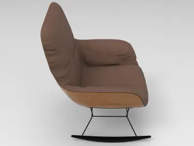 Ples Lounge Chair Low-poly 3D model