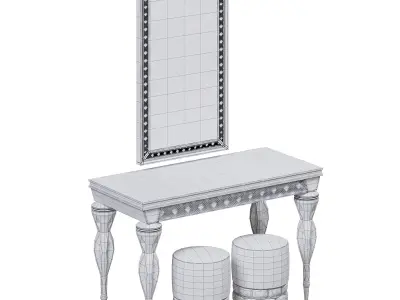 luxor-makeup-table by elve luxury 3D model