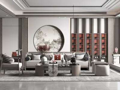 living New style room Chinese 3D model