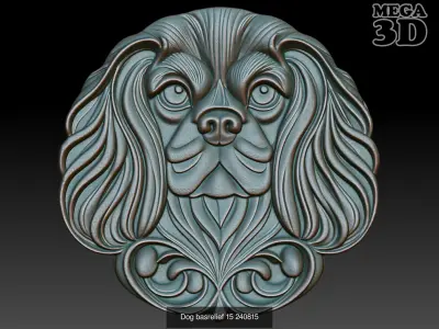 Dog basrelief Pack B 240815 3D Model Collection