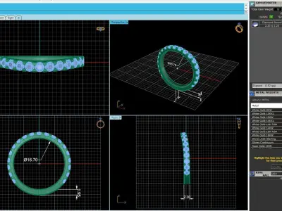 Diamond Wedding Ring R2 3D print model