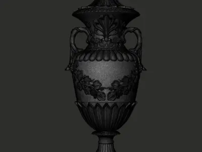 Urn with classical decoration  3D model