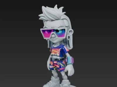 3D Printable Retro Gamer  3D model