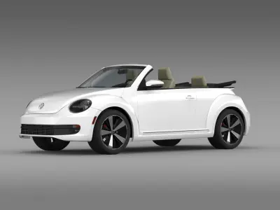 VW Beetle Turbo Cabrio 3D model