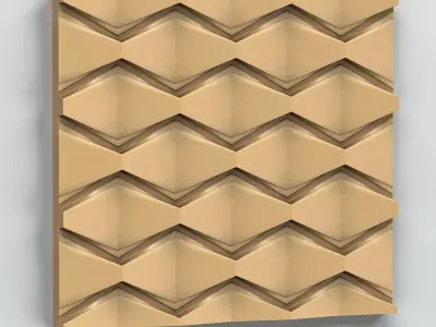 Wall Panel 001 3D model