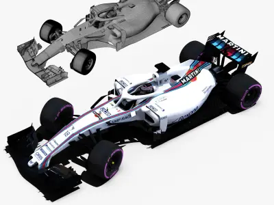 Williams FW41 Low-poly 3D model
