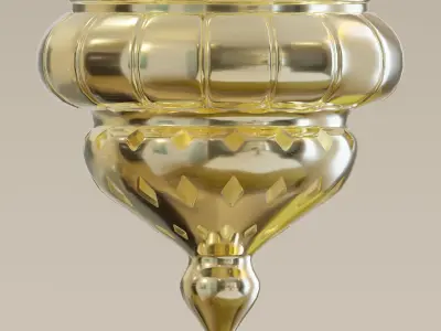 Arabian patterned hanging lantern 3D model