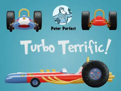 Wacky Races - Turbo Terrific Free 3D model