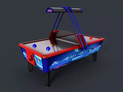Air Hockey Table 1 PBR Game Ready Low-poly 3D model