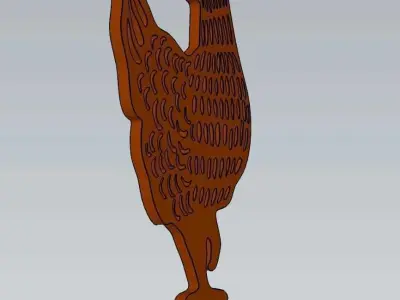 Wonderful Artificial Hen Home and Garden Outdoor Lawn Decor 3D model