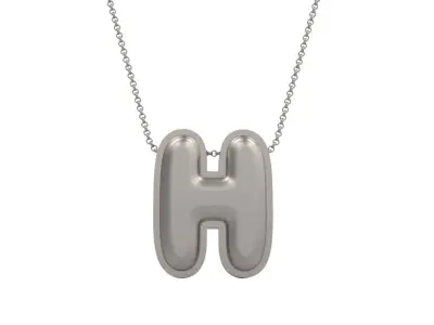 Model 1191 H Initial Letters Charm Balloon 20mm 3D print model