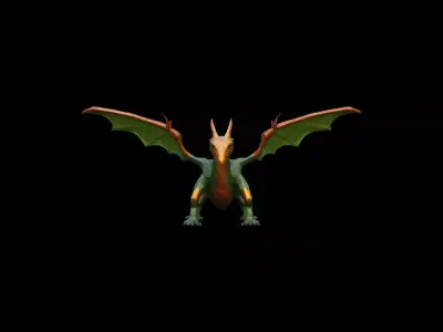 3d Render Vermithrax  Dragon Carnotaurus Dinosaur 3D model