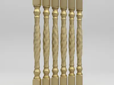 Carved Baluster 3D model order