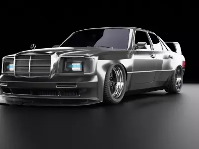mercedes benz widebodykit 3D model