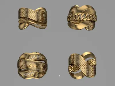 Women Fusion ring pack 3D print model