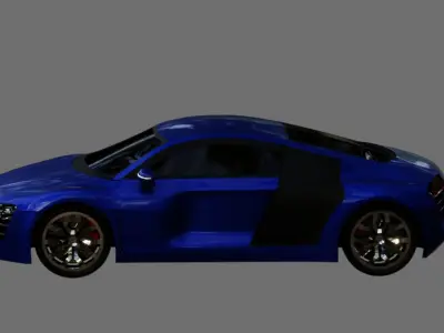 Audi R8 Low-poly 3D model