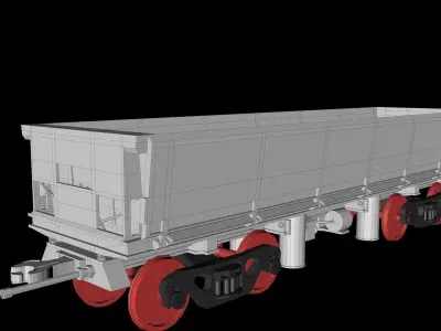 Animated game-ready Dumpcar Low-poly 3D model