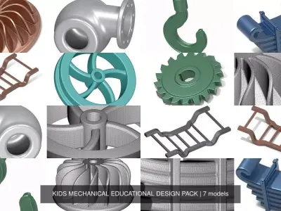 KIDS MECHANICAL EDUCATIONAL DESIGN PACK 3D Model Collection