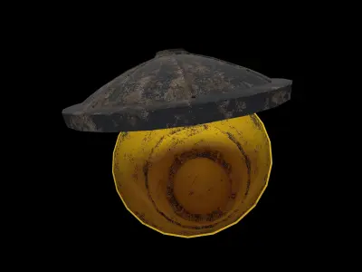 Crash Barrel Low-poly 3D model