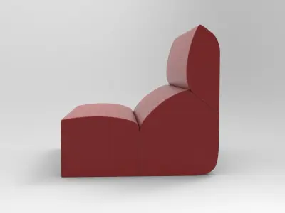 Sun Sofa Low-poly 3D model