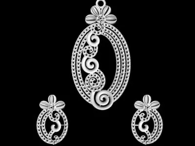 pendent set 0001 Free 3D print model