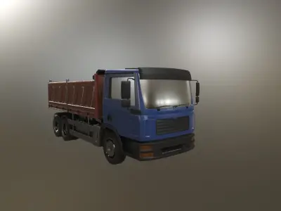 Truck 3D Model dump Low-poly 3D model