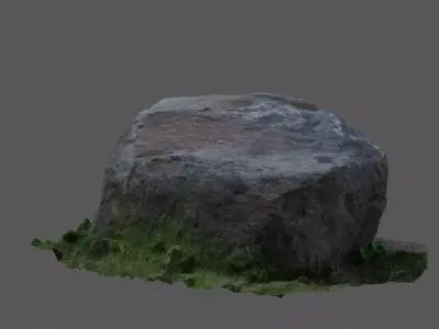 Rock in grass Free 3D model