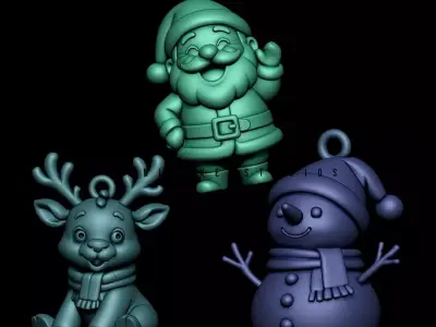 Christmas deco STL 3d model 3D print model