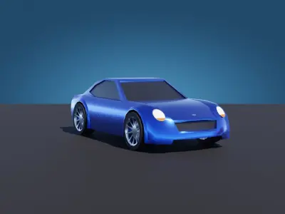 Tuned Cars Low-poly 3D model