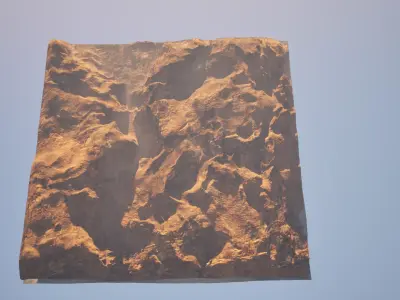 Desert Terrain-Game Ready 3D Model Low-poly 3D model