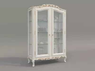 Classic Display Cabinet and Decoration 10 3D model