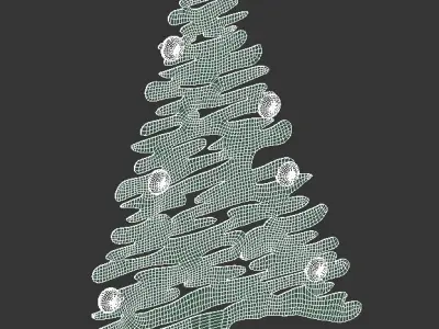 Stylized Christmas tree Bark for Interior decoration 3D model