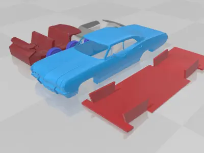 1965 Chevrolet Impala SS - Separate Parts Model 3D print model