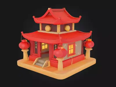 Pagoda Retreat 3D model