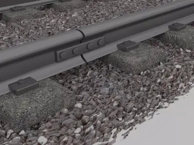Train Subway Rail 3D model