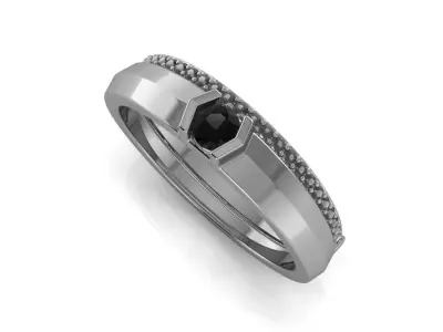 Diamond Jewelry Ring 3D print model 23