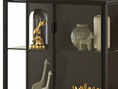 RUDSTA glass door cabinet 3D model
