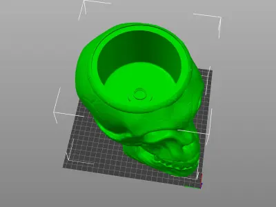 Skull Toilet Paper Holder - STL 3D Print Model High-Polygon 3D print model